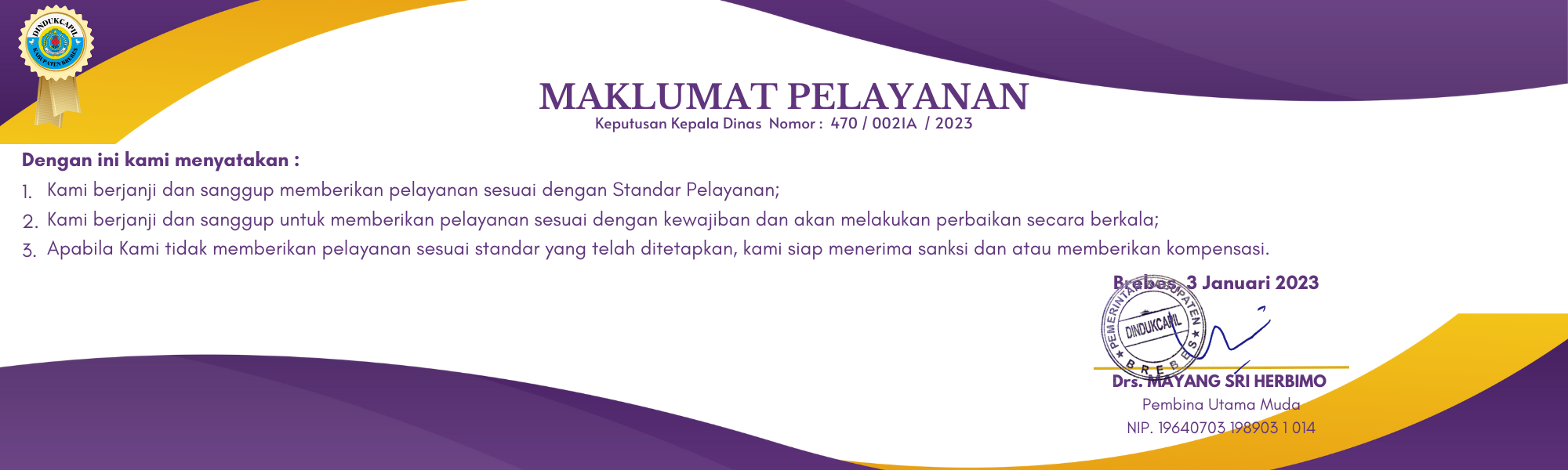 Maklumat Pelayanan